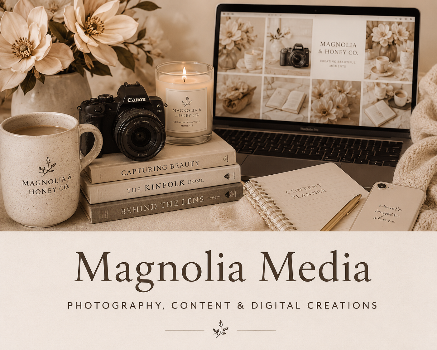Digital creations, templates, photography, social content, and Magnolia & Honey inspirat