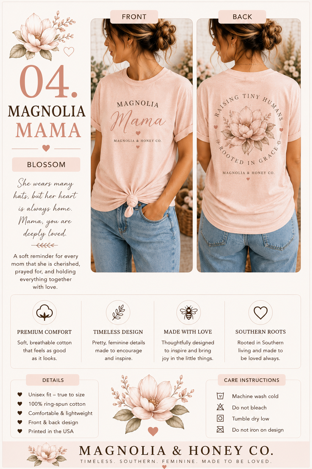 Magnolia Mama Tee