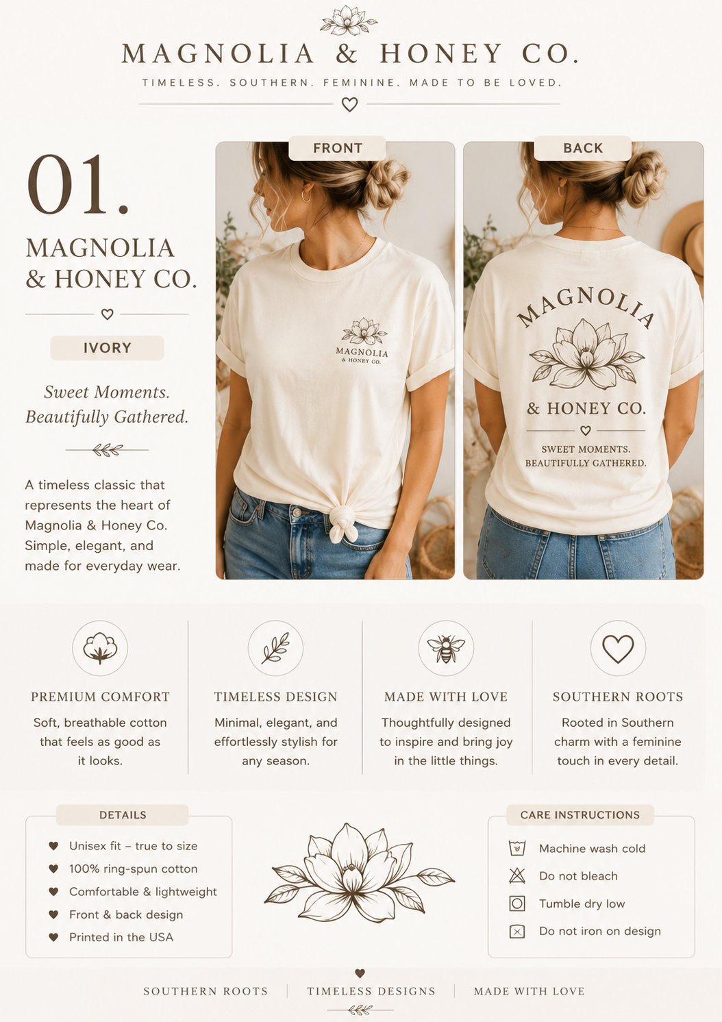 Magnolia & Honey Co. Signature Tee