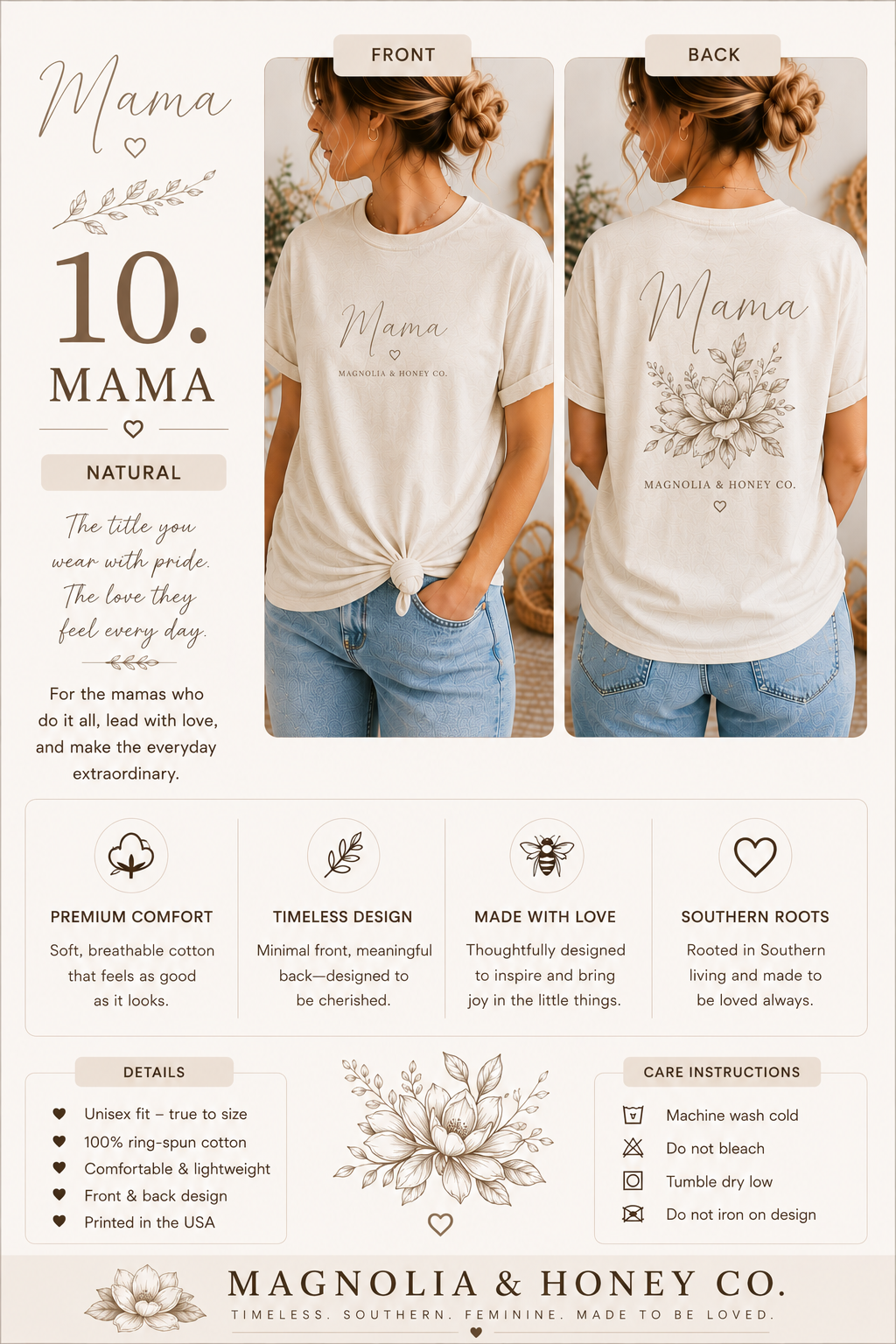 Magnolia Mama Tee