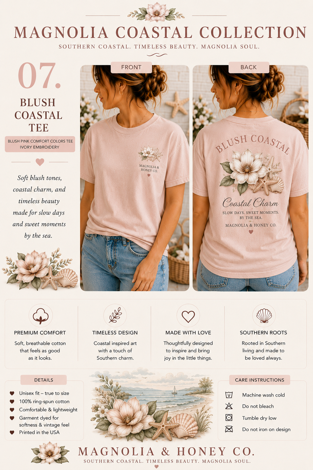 Blush Coastal Tee