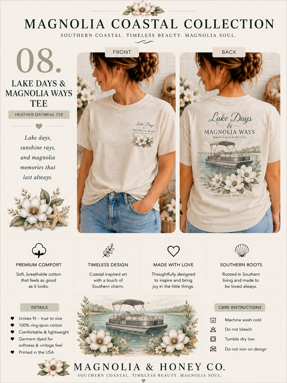 Lake Days & Magnolia Ways Tee