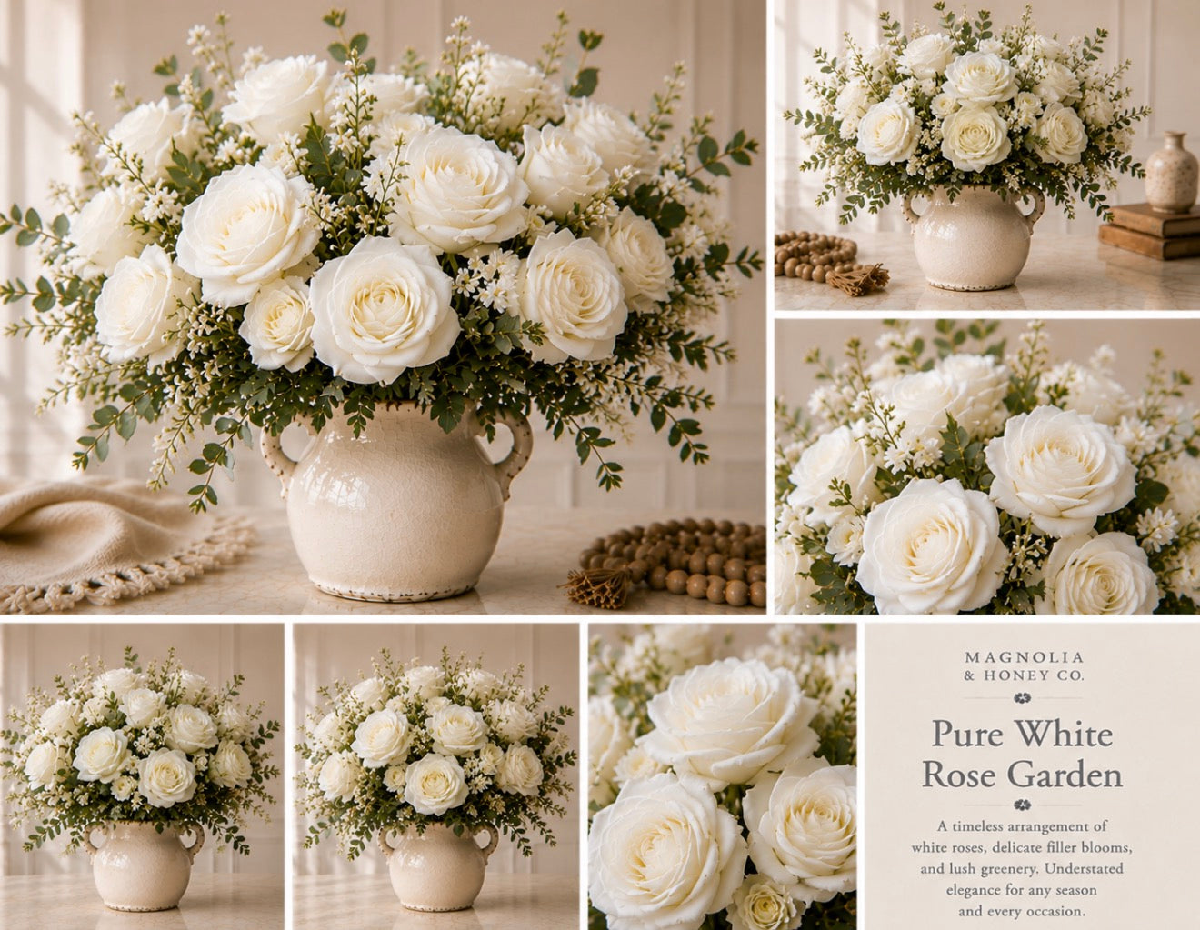 Pure White Rose Garden