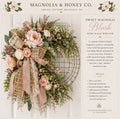 Sweet Magnolia Blush Wire Rack Wreath