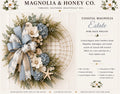 Coastal Magnolia Estate Wire Rack Wreath