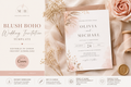 Blush Boho Wedding Invitation Template